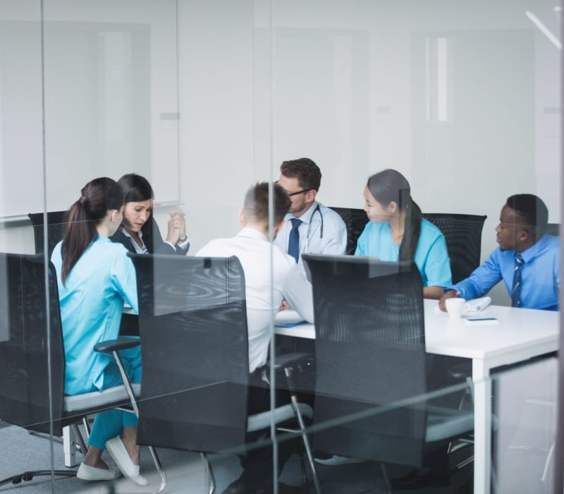 Team of doctors in a meeting at conference room